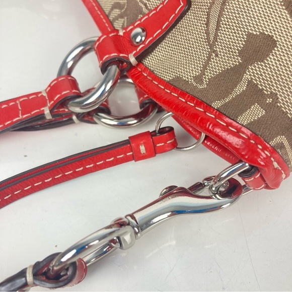 COACH Leah Horse Carriage Print Canvas and Leather Shoulder Bag - $274. - #14855 - Picture 7 of 11